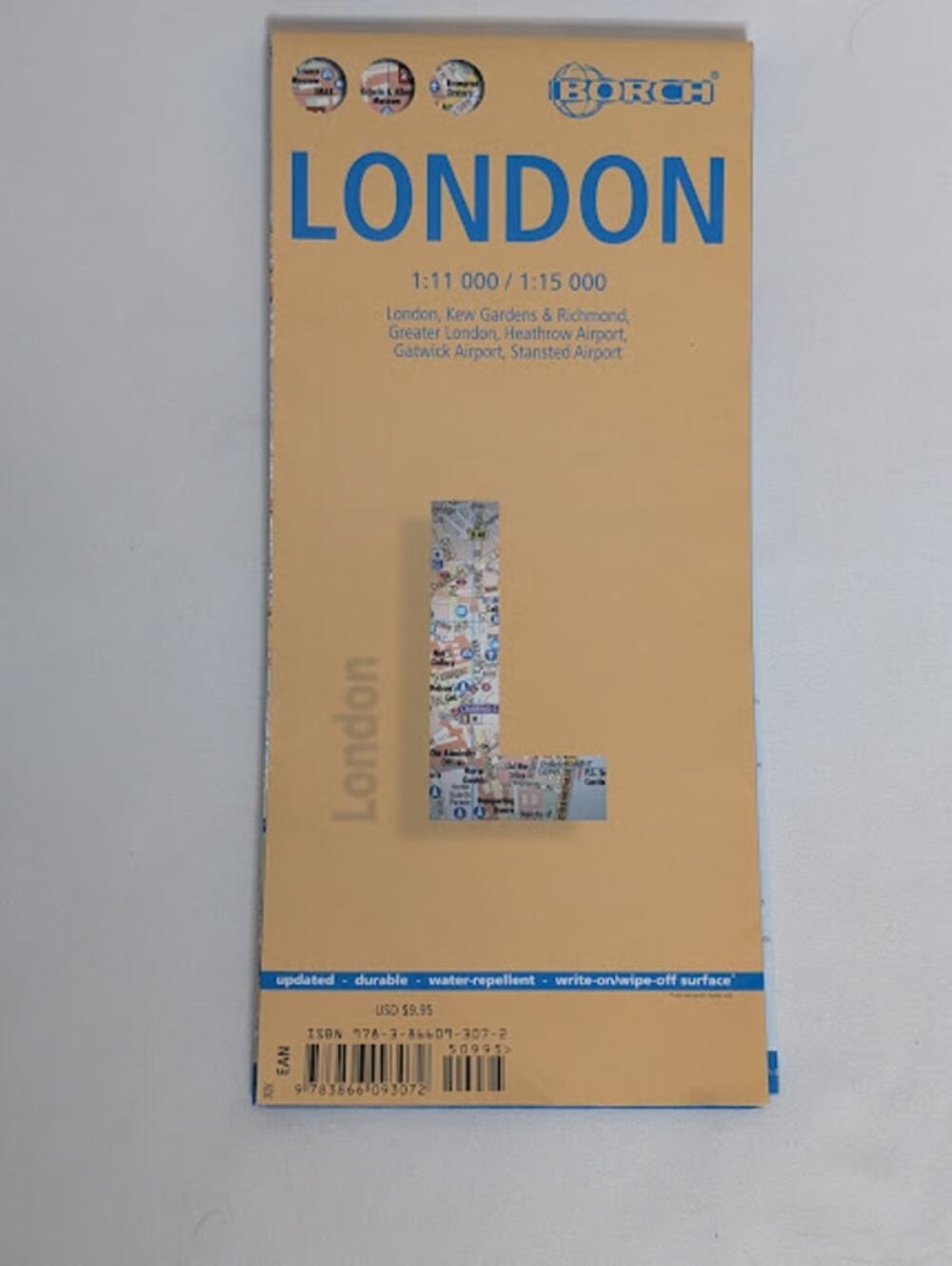 London (England) 1:11,000 / 1:15,000 Street Map, waterproof BORCH